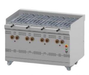 Barbecue en inox  Gaz professionnel 4 grilles rotatives GRELHACO - GGSDR