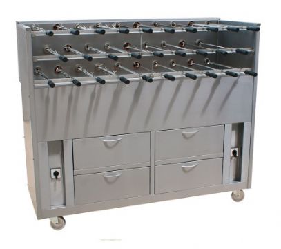 Grill professionnel au Charbon de Bois pour Rodizio 29 broches GRELHACO - RBCV