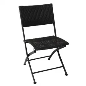 Chaise de terrasse pliable en rotin grise BOLERO - UGL303 UGL303