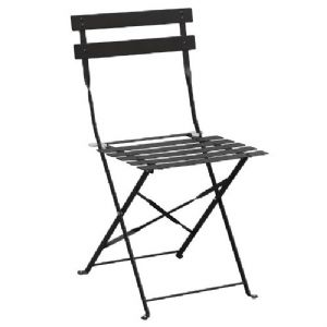 Chaise de terrasse pliable noire BOLERO - UGH553