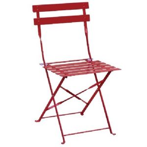 Chaise de terrasse pliable rouge BOLERO - UGH555 Chaise de terrasse pliable rouge BOLERO - UGH555