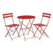Chaise de terrasse pliable rouge BOLERO - UGH555 UGH555