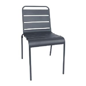 Chaise de terrasse empilable grise BOLERO - UCS727