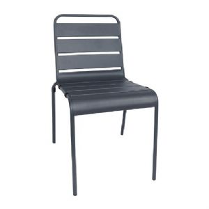 Chaise de terrasse empilable grise BOLERO - UCS727 Chaise de terrasse empilable grise BOLERO - UCS727