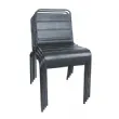 Chaise de terrasse empilable grise BOLERO - UCS727 UCS727