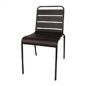 Chaise de terrasse empilable noire BOLERO - UCS728 UCS728