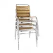 Chaise de terrasse empilable en aluminium et frne BOLERO - UGK997 UGK997