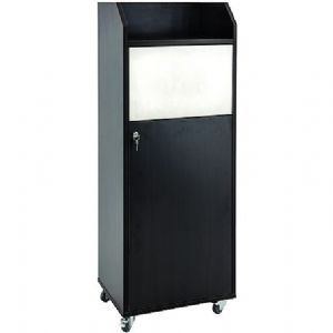 Poubelle pour restaurant fast-food /snack couleur WENGE