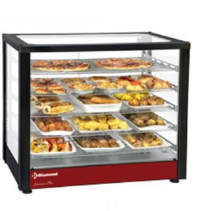 Vitrine chauffante ventile  poser 5 niveaux  Diamond