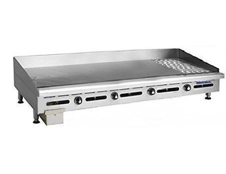 Plancha professionnelle gaz lisse et rainure 4 zones IMPERIAL