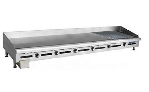 Plancha professionnelle gaz lisse et rainure 6 zones IMPERIAL