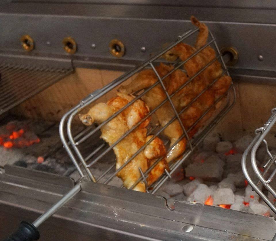 Barbecue BBQ au charbon et bois 100 cm grille INOX - Avec élevateur  paravents et hotte