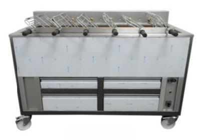 Barbecue en inox au Charbon Industriel professionnel 6 grilles rotatives IMPORMARTINHO
