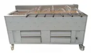 Barbecue en inox au Charbon Industriel professionnel 9 grilles rotatives + 1 grille fixe IMPORMARTINHO