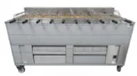 Barbecue en inox au Charbon Industriel professionnel 11 grilles rotatives IMPORMARTINHO