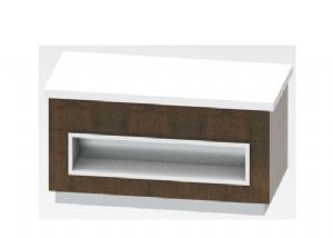 Meuble neutre Longueur 1700mm INFRICO - Srie SELF-SERVICE - Gastrobuffets