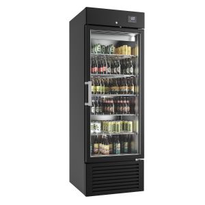 Refroidisseur de bouteilles noir 1 porte vitre Supercooler INFRICO