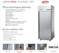 Frigo patisserie n�gatif Inox 1 porte 600x800mm ISOTECH - Gamme WIND CLA90/1T