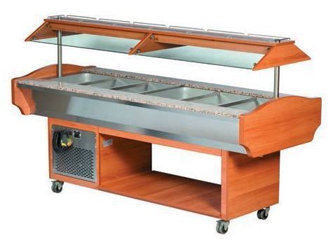 Buffet rfrigr central  avec cuve pour bacs GN1/1