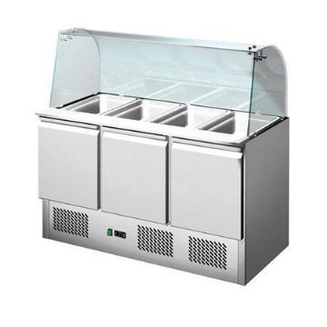 Saladette rfrigre 3 portes avec vitrine