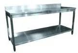 Table inox dmontable adosse avec tagre Largeur 1800mm et Profondeur 600mm