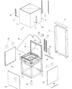 Pi�ces d�tach�es pour lave vaisselles � capot professionnel REDFOX LVA-C_REDFOX