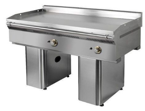 Plancha professionnelle Teppanyaki lectrique 2 zones sur pieds