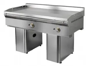 Plancha professionnelle Teppanyaki gaz 2 zones sur pieds MAINHO FL-120/7