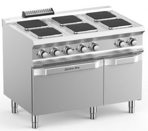 Fourneau 6 plaques lectriques carres sur four lectrique MBM - DOMINA PRO 700