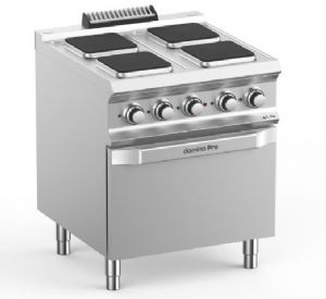 Fourneau 4 plaques lectriques carres sur four lectrique MBM - DOMINA PRO 700
