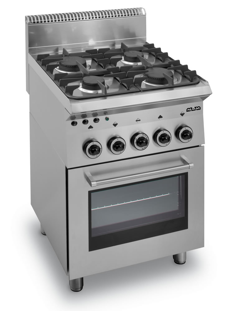 Plaque de cuisson pro top 4 feux vifs gaz gamme 900