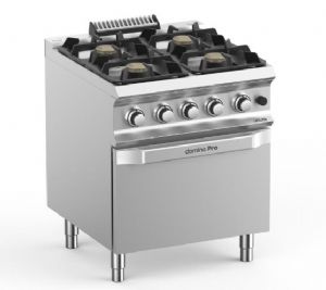 Fourneau 4 feux vifs sur four gaz MBM - DOMINA PRO 700