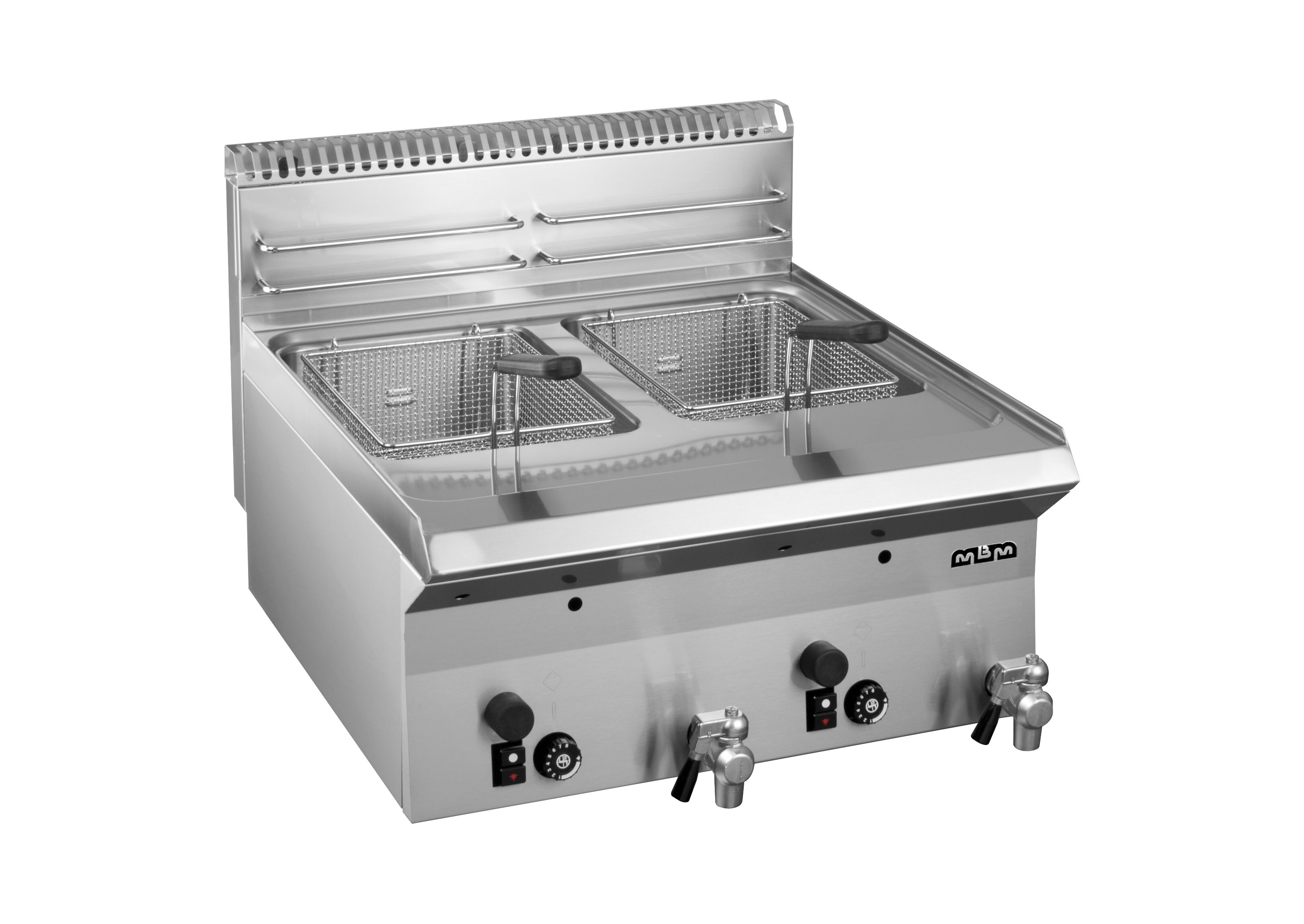 Friteuse professionnelle gaz 2 x 8 Litres MBM profondeur 650mm disponible sur Chr Restauration Friteuse professionnelle gaz 2 x 8 Litres MBM profondeur 650mm disponible sur Chr Restauration