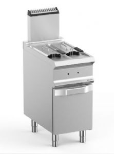 Friteuse professionnelle  gaz 2x7 Litres sur coffre MBM - DOMINA PRO 700