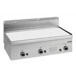 Plancha professionnelle gaz lisse 3 zones large MBM profondeur 600mm GFT106L
