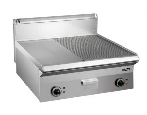 Plancha professionnelle lectrique lisse et rainure en acier 3 zones MBM profondeur 650mm