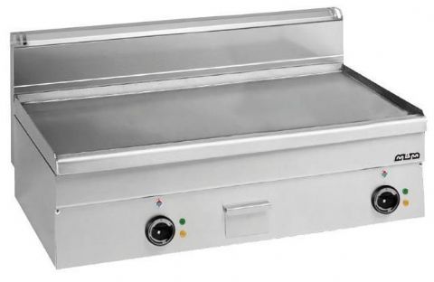 Plancha professionnelle lectrique lisse 2 zones large MBM profondeur 600mm