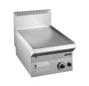 Plancha professionnelle gaz lisse en acier 1 zone MBM profondeur 650mm