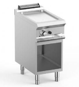 Plancha professionnelle gaz rainure sur placard ouvert MBM - DOMINA PRO 700