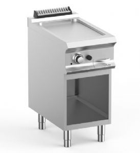 Plancha professionnelle gaz lisse sur placard ouvert MBM - DOMINA PRO 700