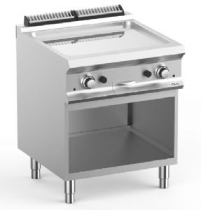 Plancha professionnelle gaz lisse sur placard ouvert MBM - DOMINA PRO 700