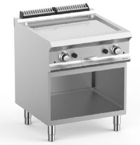 Plancha professionnelle gaz rainure sur placard ouvert MBM - DOMINA PRO 700