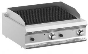 Grill charcoal gaz  pierres volcaniques  poser MBM - DOMINA PRO 700