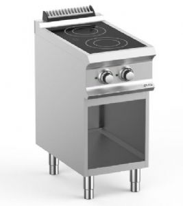 Plaque de cuisson vitrocramique 2 zones sur placard ouvert MBM - DOMINA PRO 700
