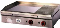 Plancha professionnelle gaz lisse et rainure 2 zones MCM