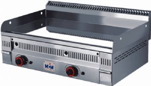 Plancha professionnelle gaz lisse 2 zones MCM