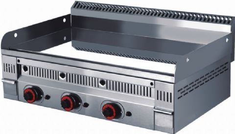 Plancha professionnelle gaz lisse 3 zones MCM