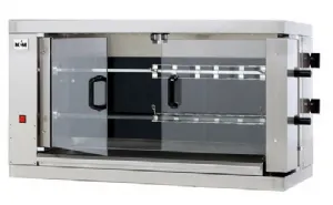 Rôtissoire professionnelle vitrocéramique 2 broches MCM 2EV