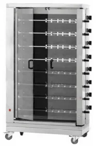 Rôtissoire professionnelle vitrocéramique 8 broches MCM 8EV