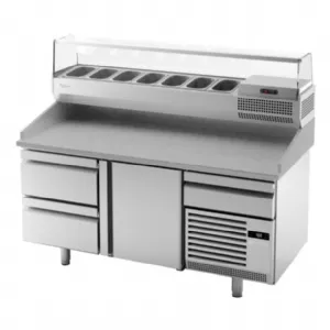 Table r�frig�r�e de pr�paration pizza positif 1 porte + Neutro compatible 60 Hz INFRICO MP1740CN-60hz